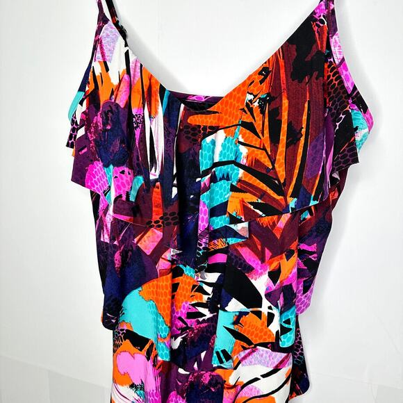 MagicSuit NWOT Cypress Rita Women's Tankini Bathing Suit Top Swim Size 10 Large - Picture 3 of 9